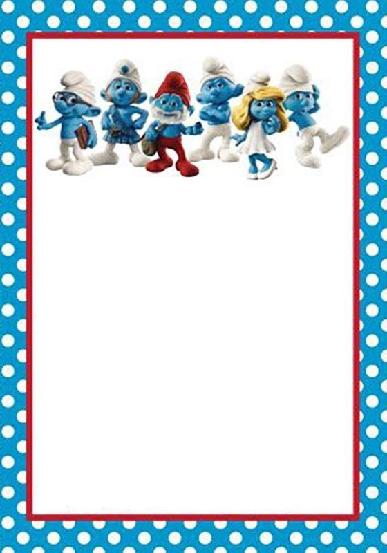 Birthday Smurf Invitation Free Invitation Templates Artofit