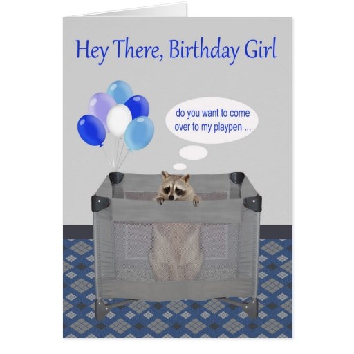 Birthday To Birthday Girl Adult Humor Cards Zazzle