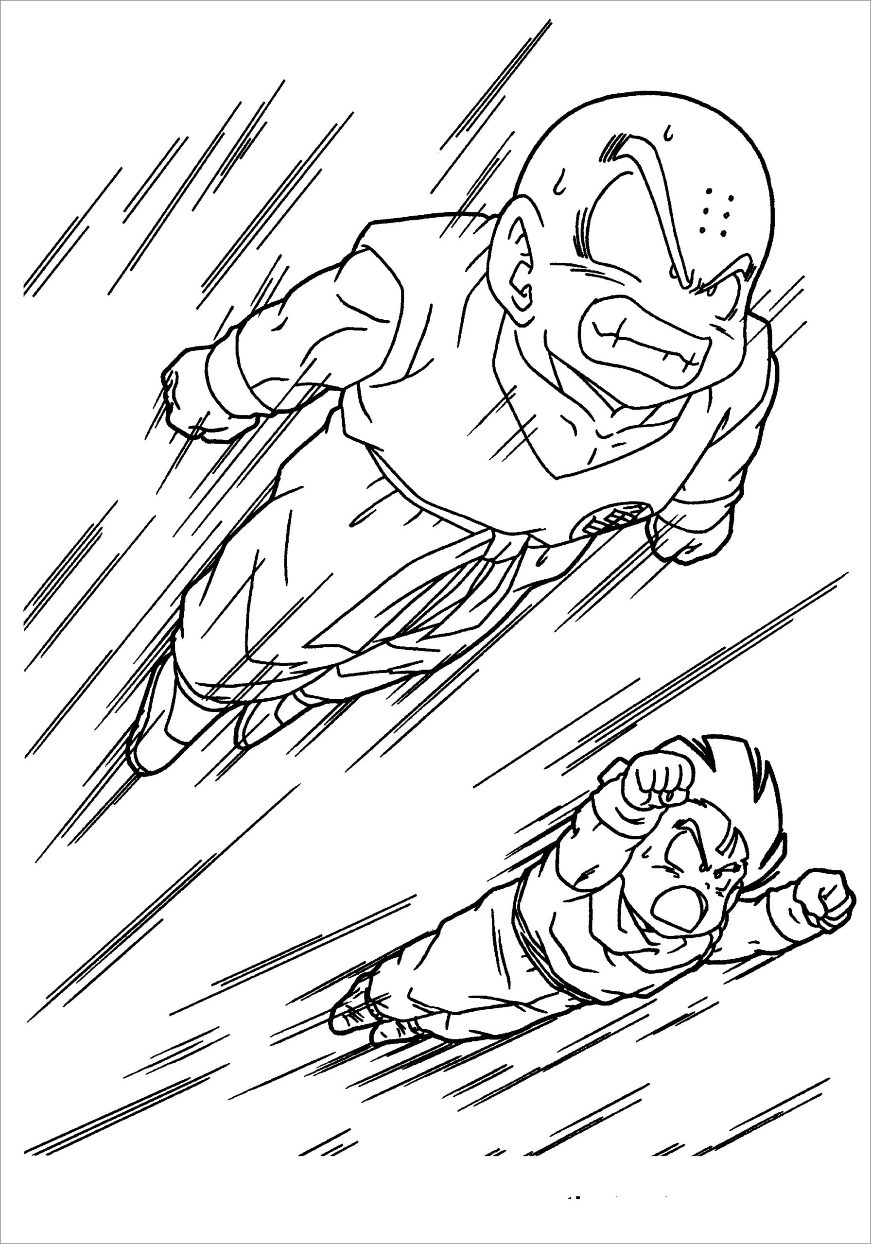 Black Goku Trunks And Zamasu Dragon Ball Z Coloring Page ColoringBay