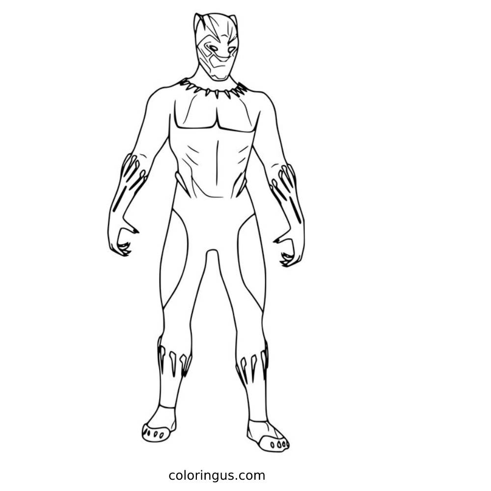 Black Panther Coloring Pages Free Printable PDF 