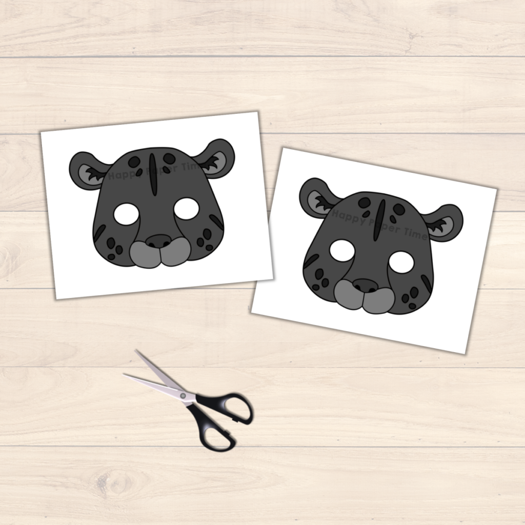 Black Panther Jaguar Paper Mask Jungle Printable Wild Animal Craft