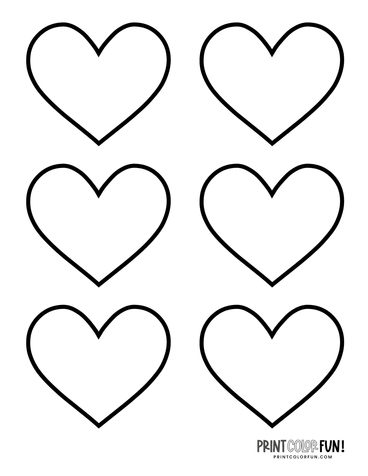 Heart Shape Color Page