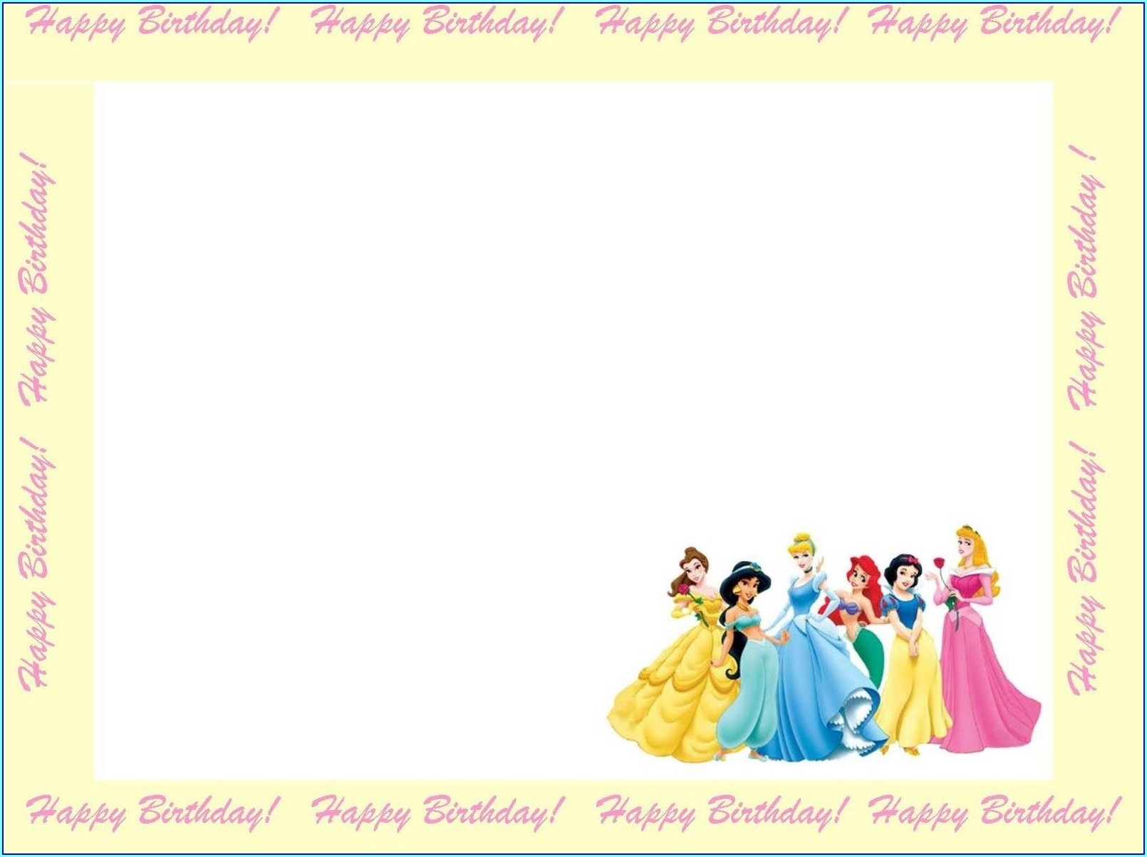 Blank Princess Belle Invitation Templates Invitations Resume Examples