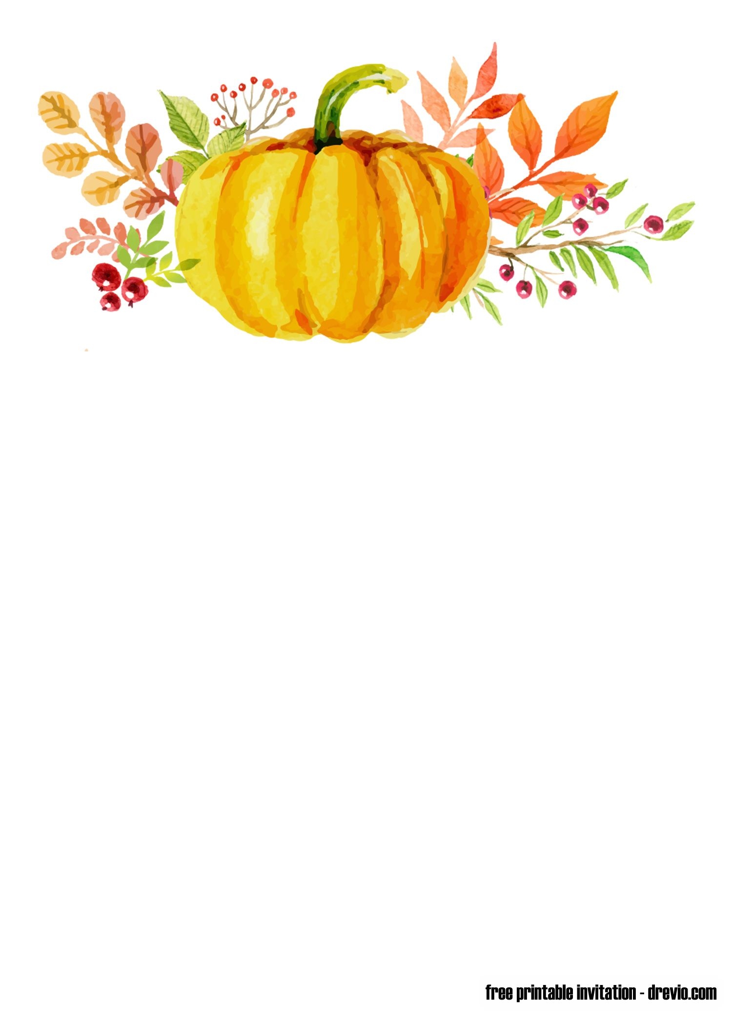 pumpkin invitation template