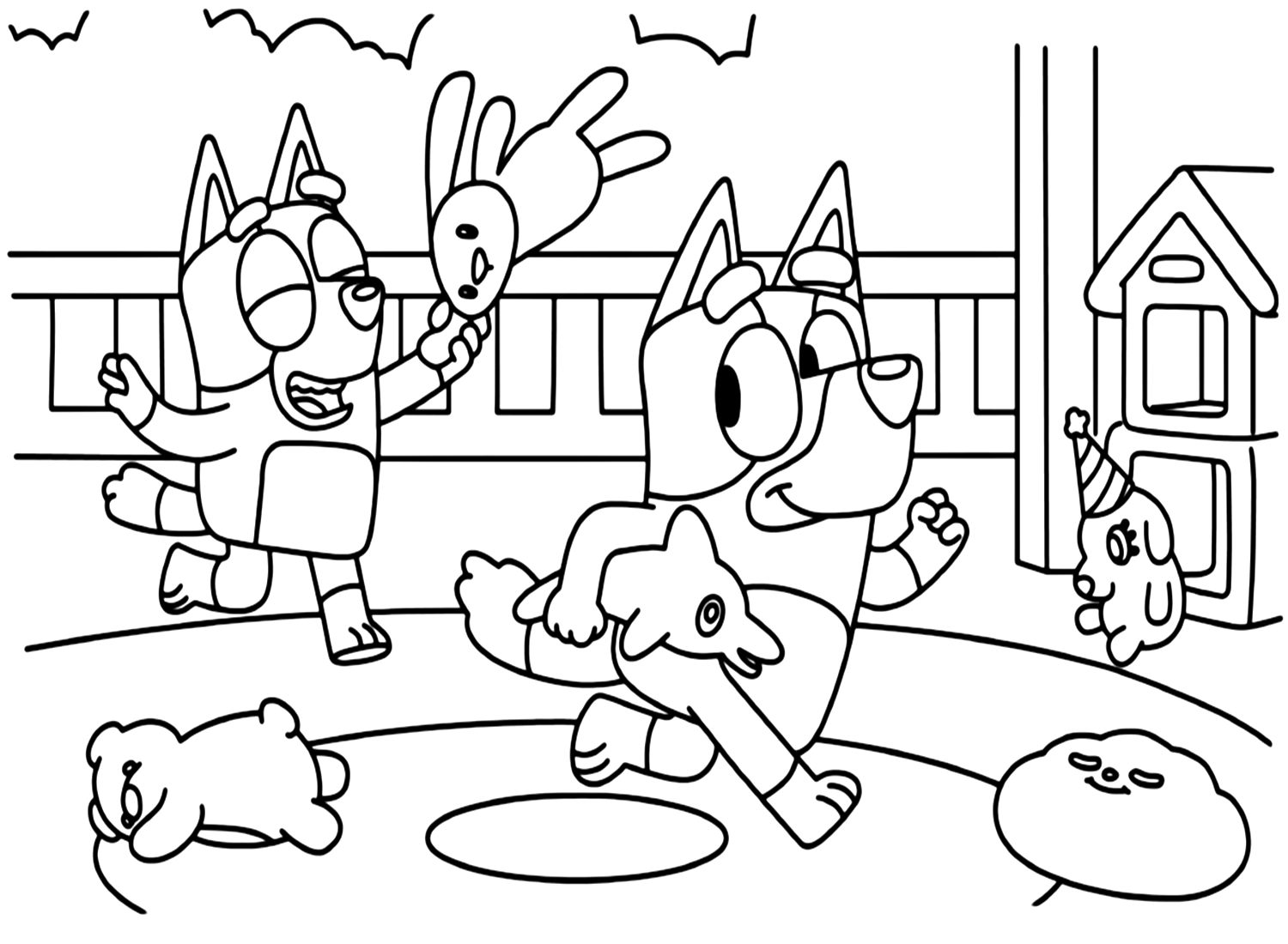 free bluey christmas coloring pages