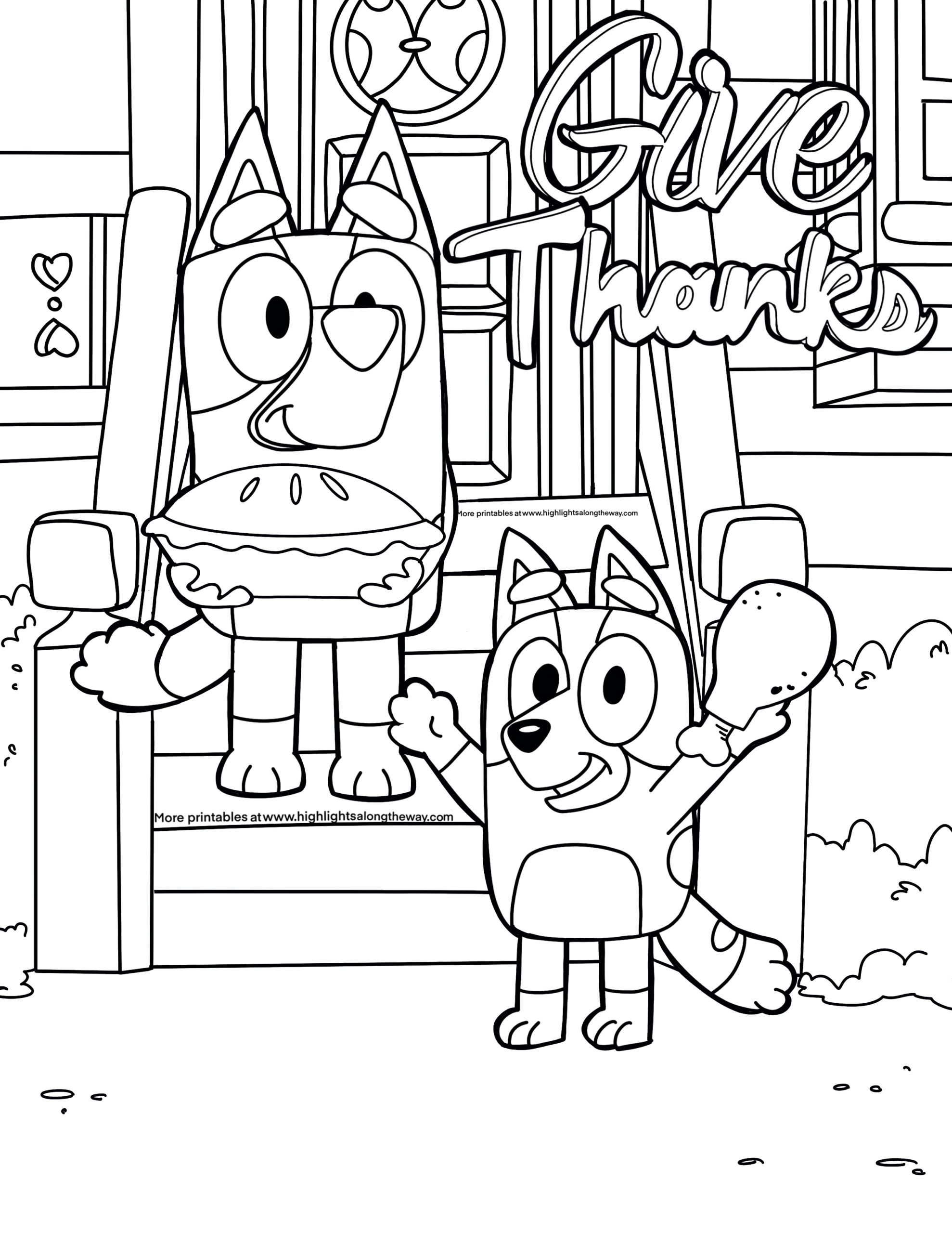 free bluey halloween coloring pages