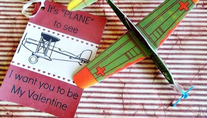 Boys Valentine Card Airplane Valentine Printable Miss Information