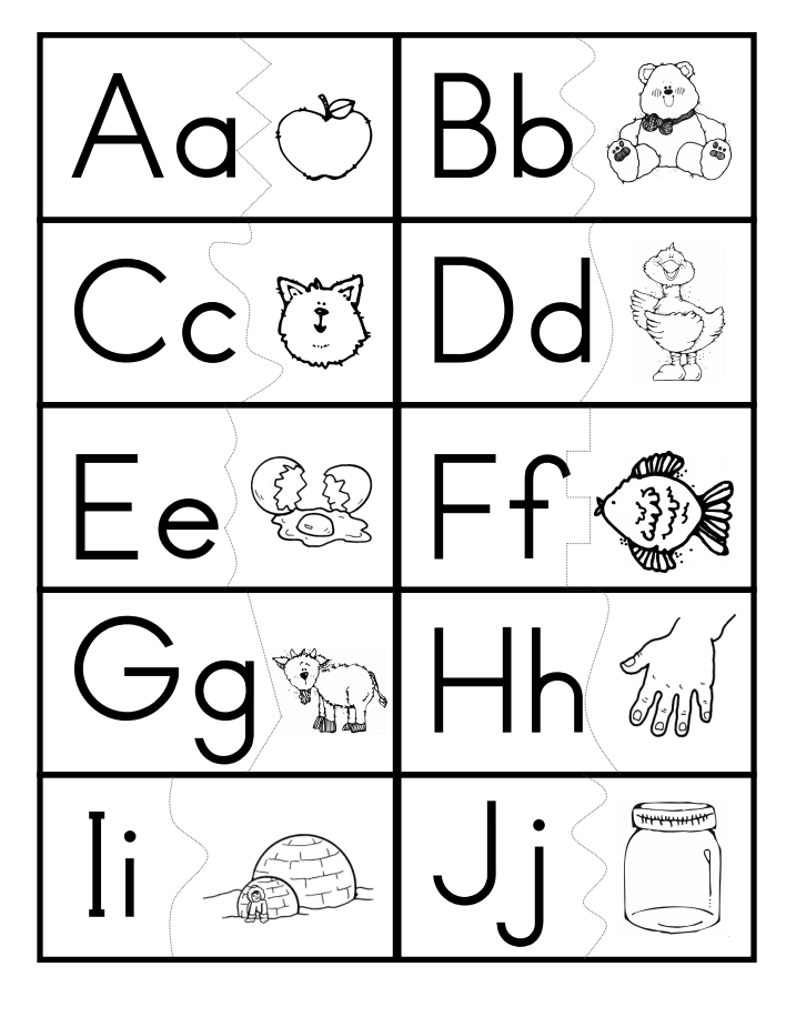 abc flash cards printable black and white