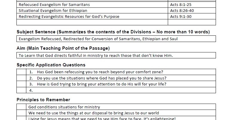 Bsf Homiletics Worksheet Pdf