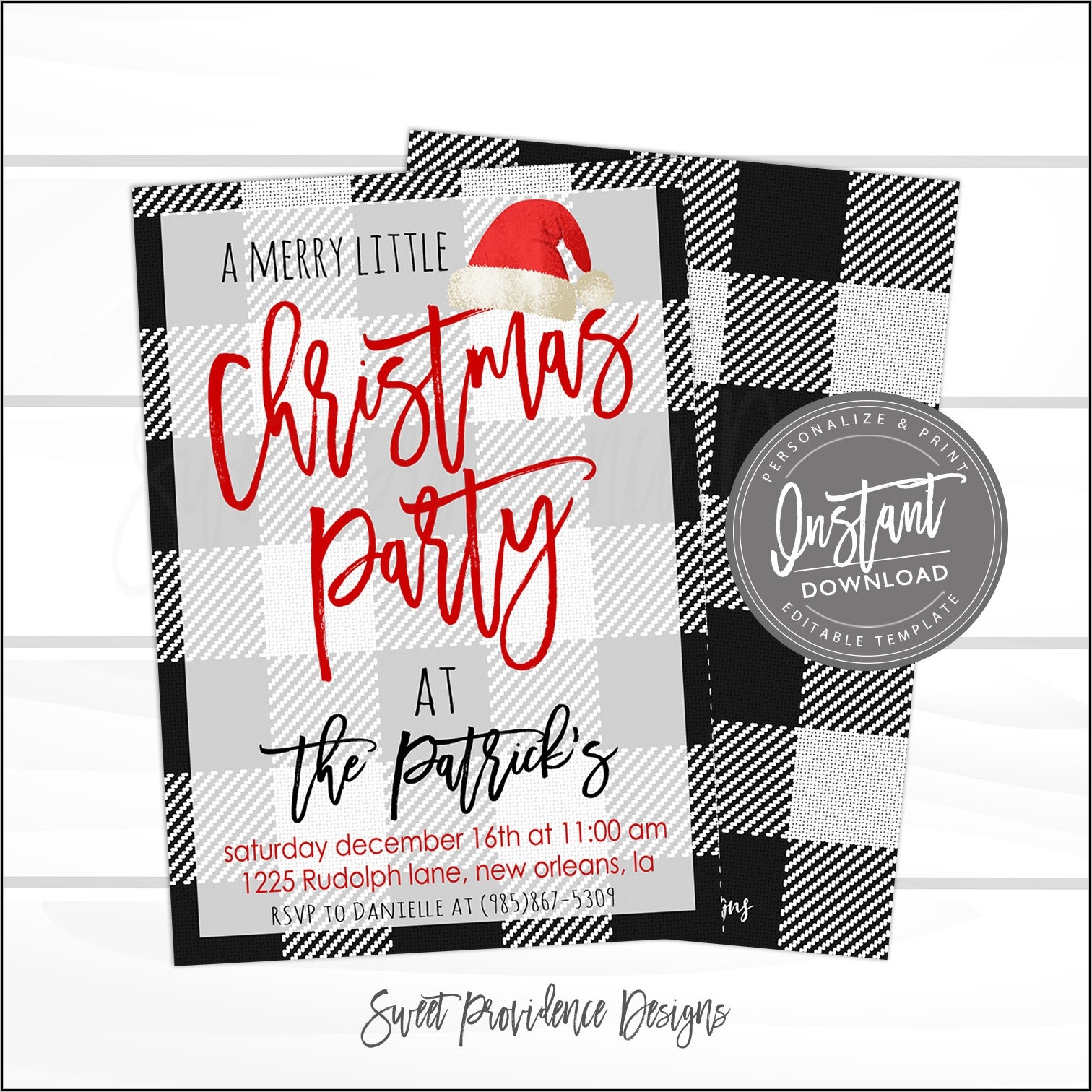 Buffalo Plaid Invitation Template Free Template 1 Resume Examples