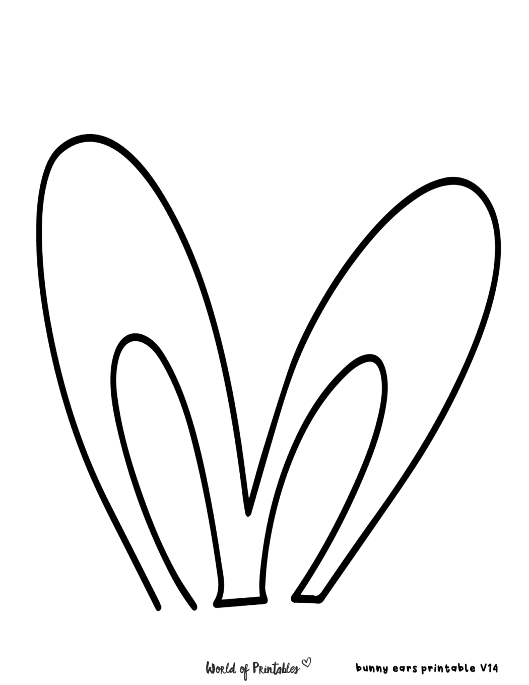 free printable bunny ears template