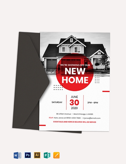 real estate open house invitation template