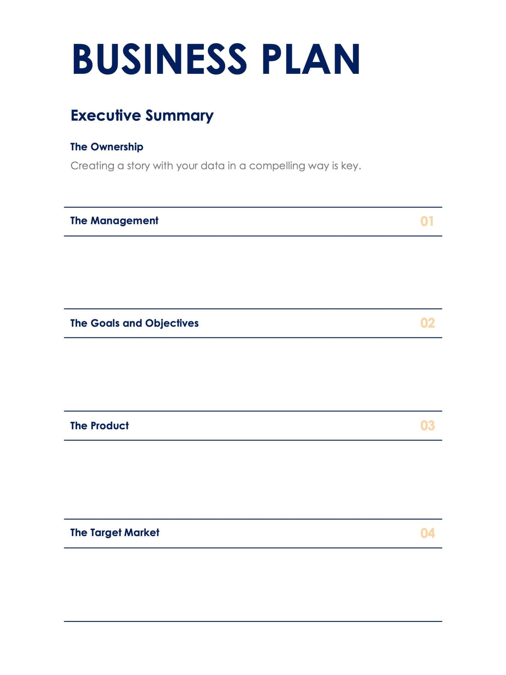Business Plan Template S09082220 Worksheets Library