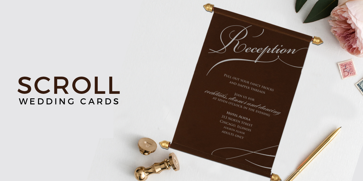 Buy Scroll Wedding Invitations Personalized Vintage Styles