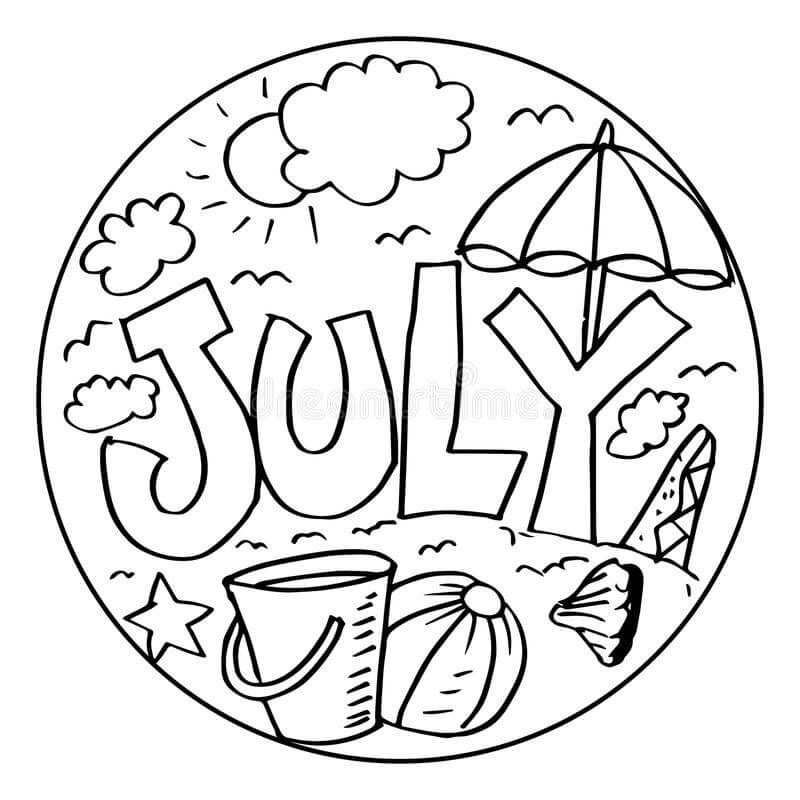 Calendar July Coloring Page Free Printable Coloring Pages For Kids