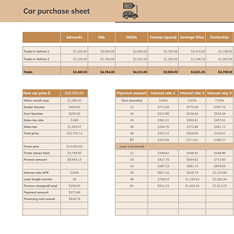 copy the car loan worksheet to a new workbook