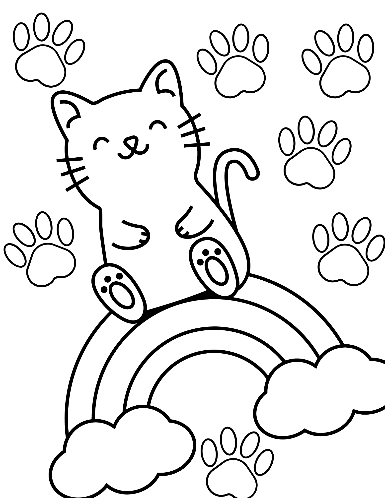 Cat Coloring Pages For Kids Free Coloring Pages