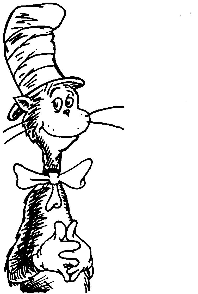 cat in the hat coloring pages free printable