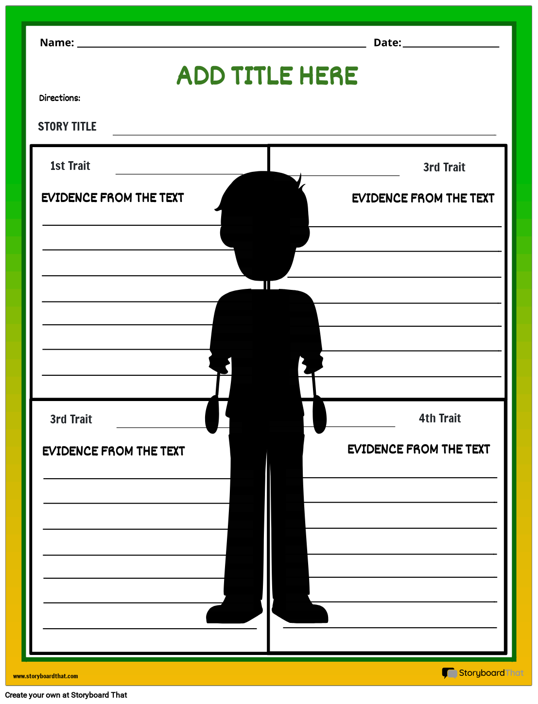 character traits worksheets