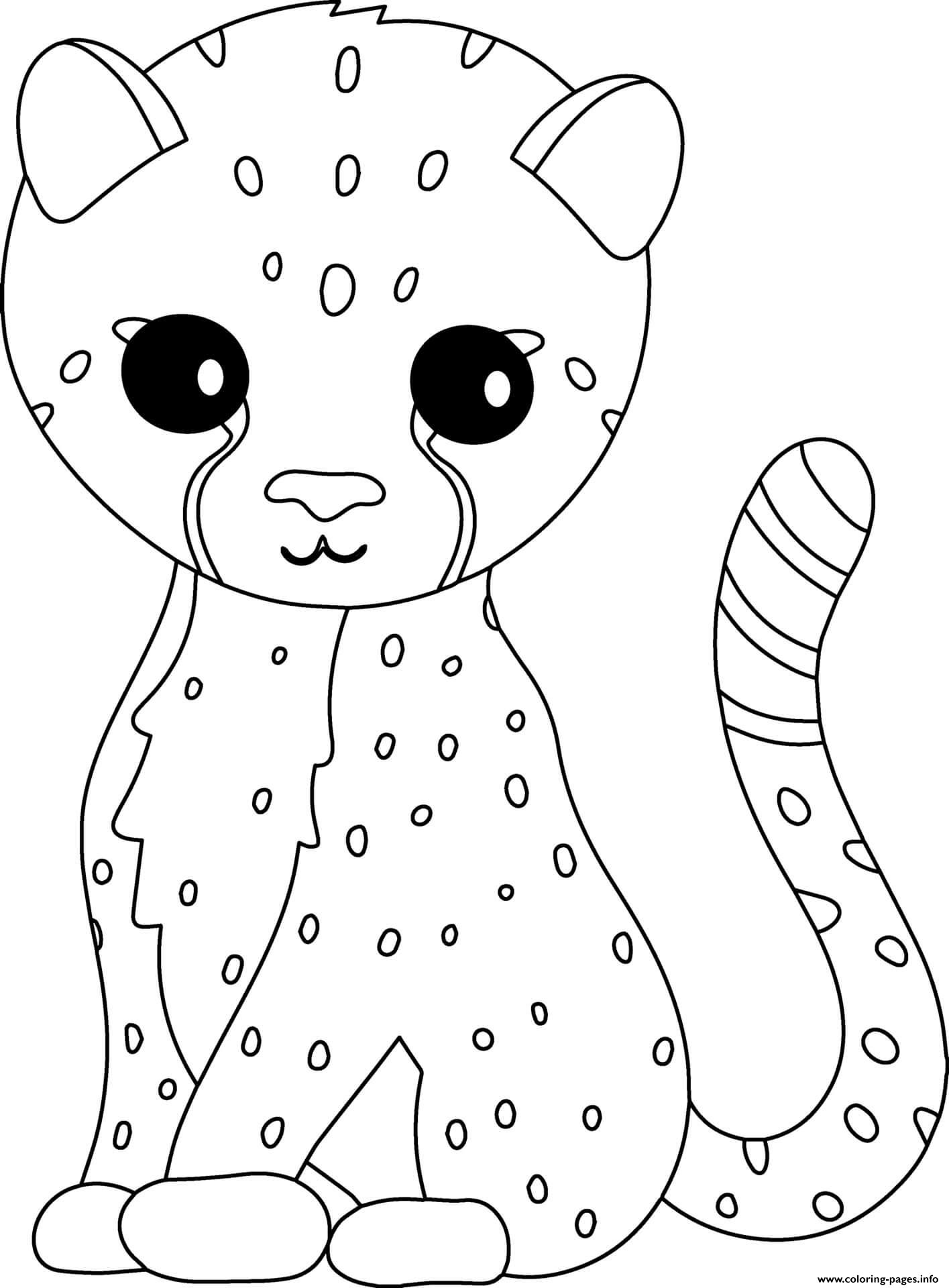 cheetah coloring page free printable