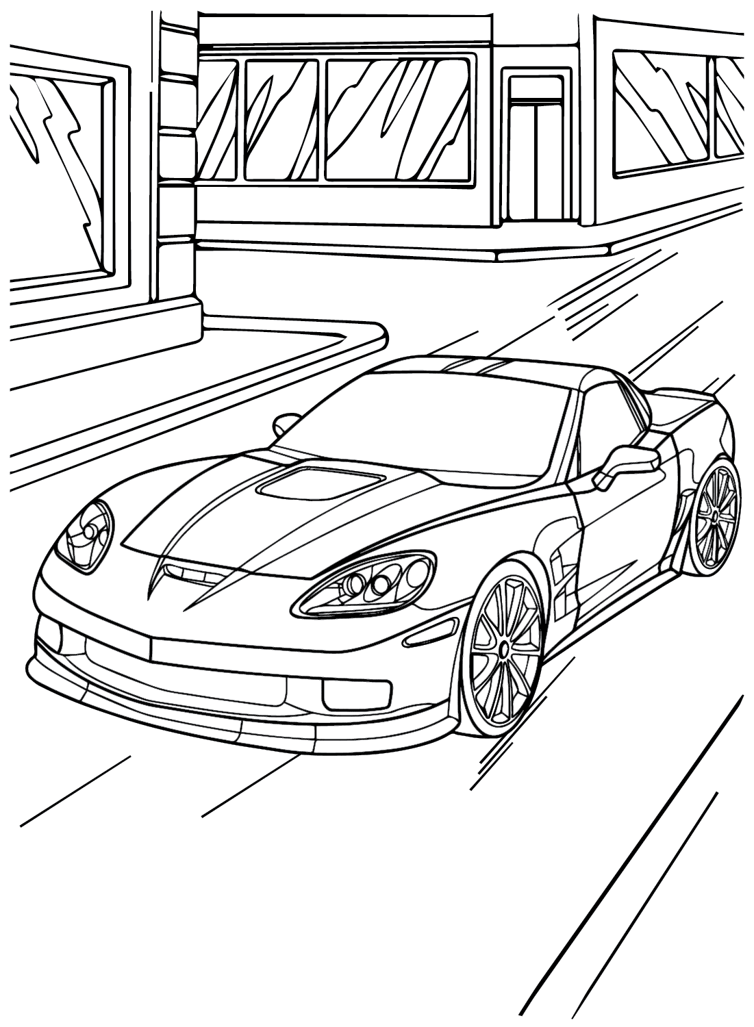 Chevrolet Corvette Coloring Page Free Printable Coloring Pages