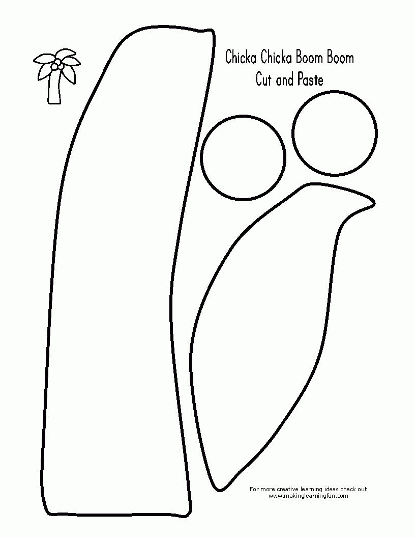 free printable chicka chicka boom boom tree template