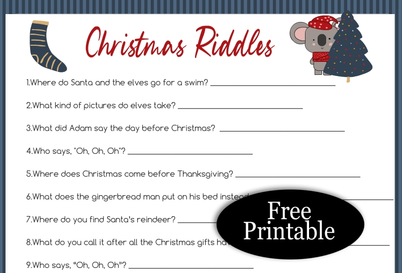 Christmas Carol Riddles Printable Worksheets Library