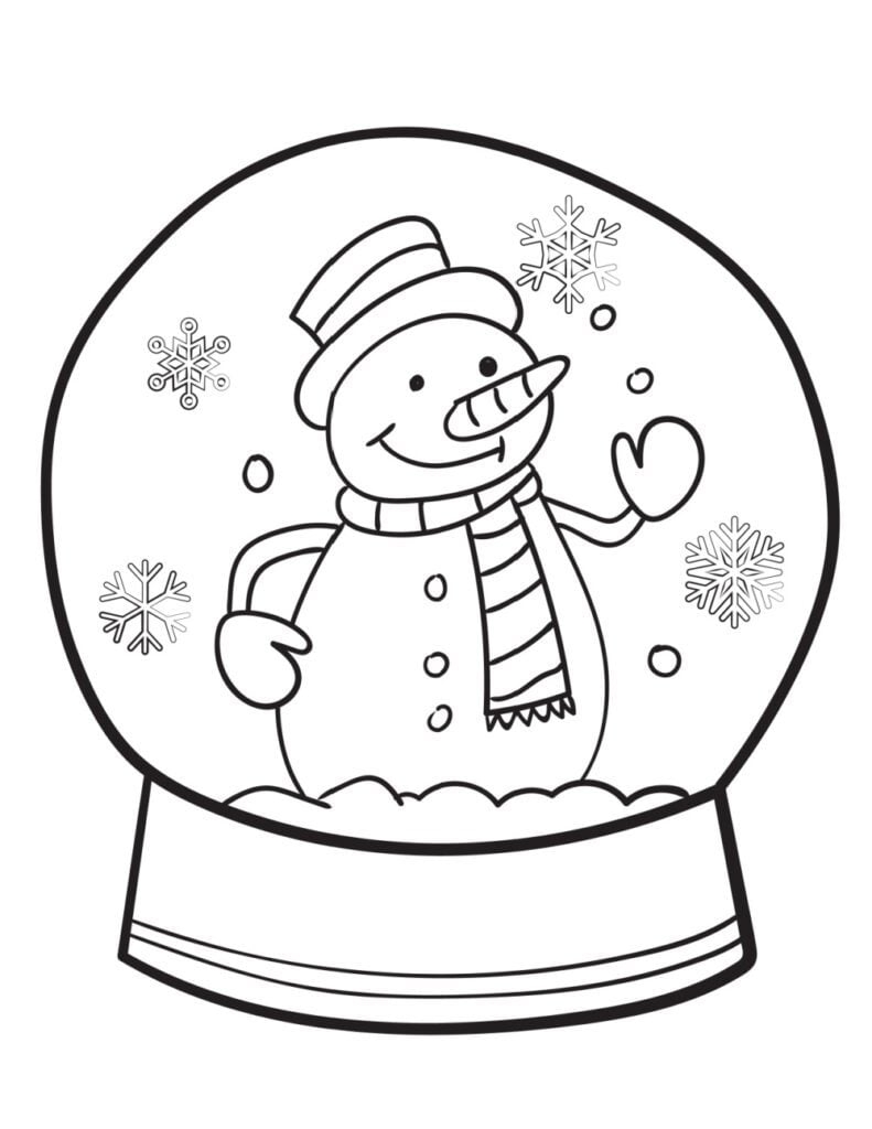 christmas coloring page free printable