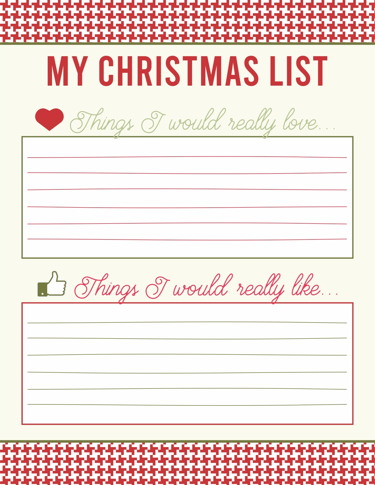 Christmas Gift List Template 10 Free PDF Printables Printablee