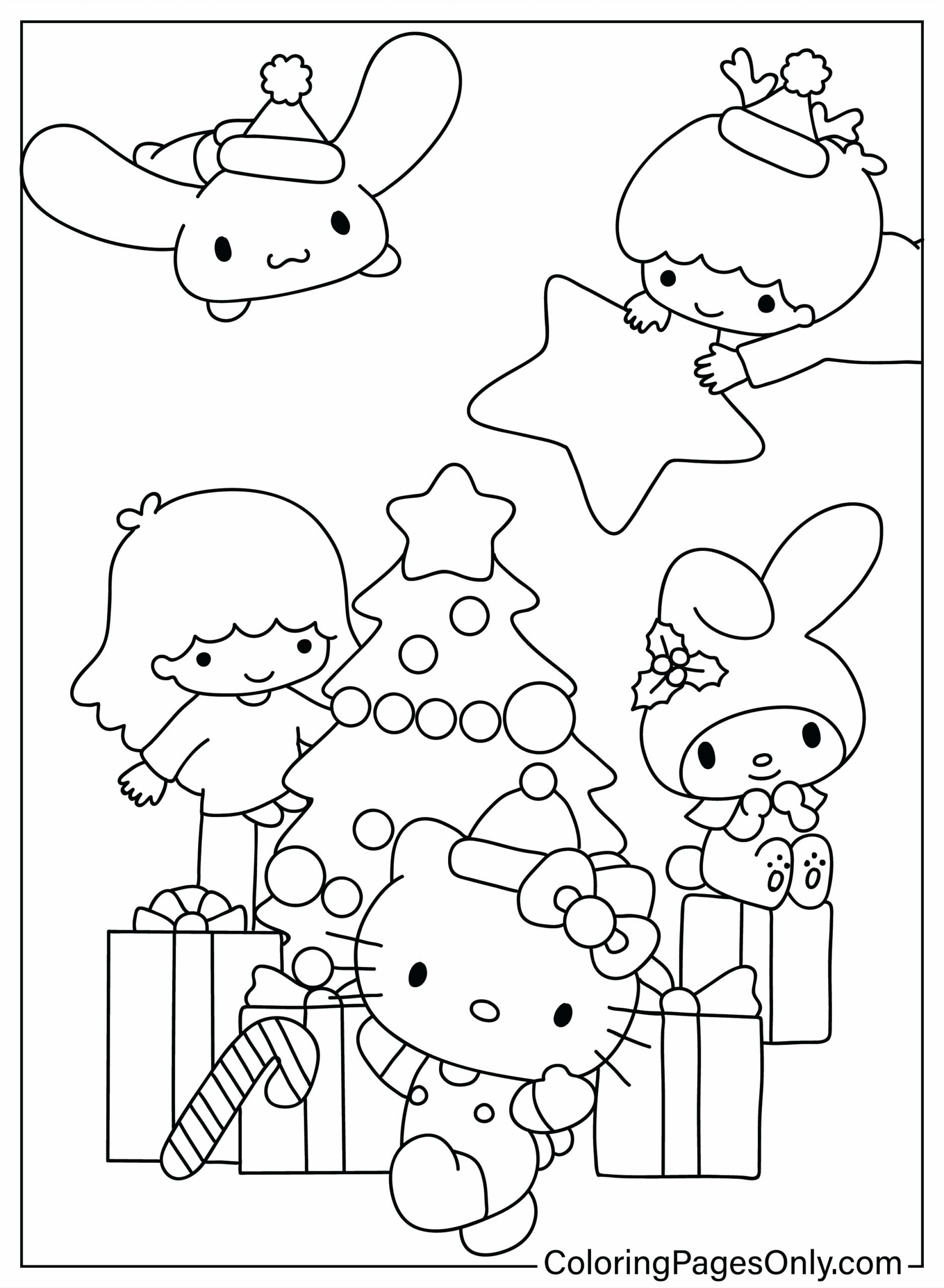 free coloring pages for hello kitty