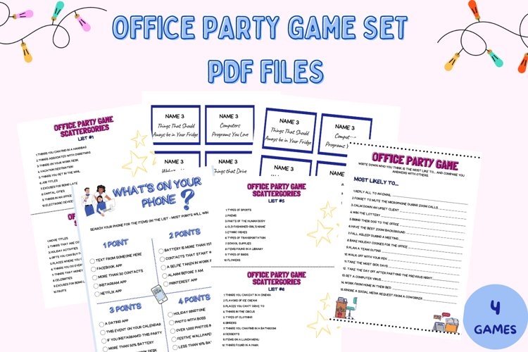 free printable office games pdf