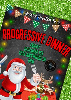 progressive dinner invitation template