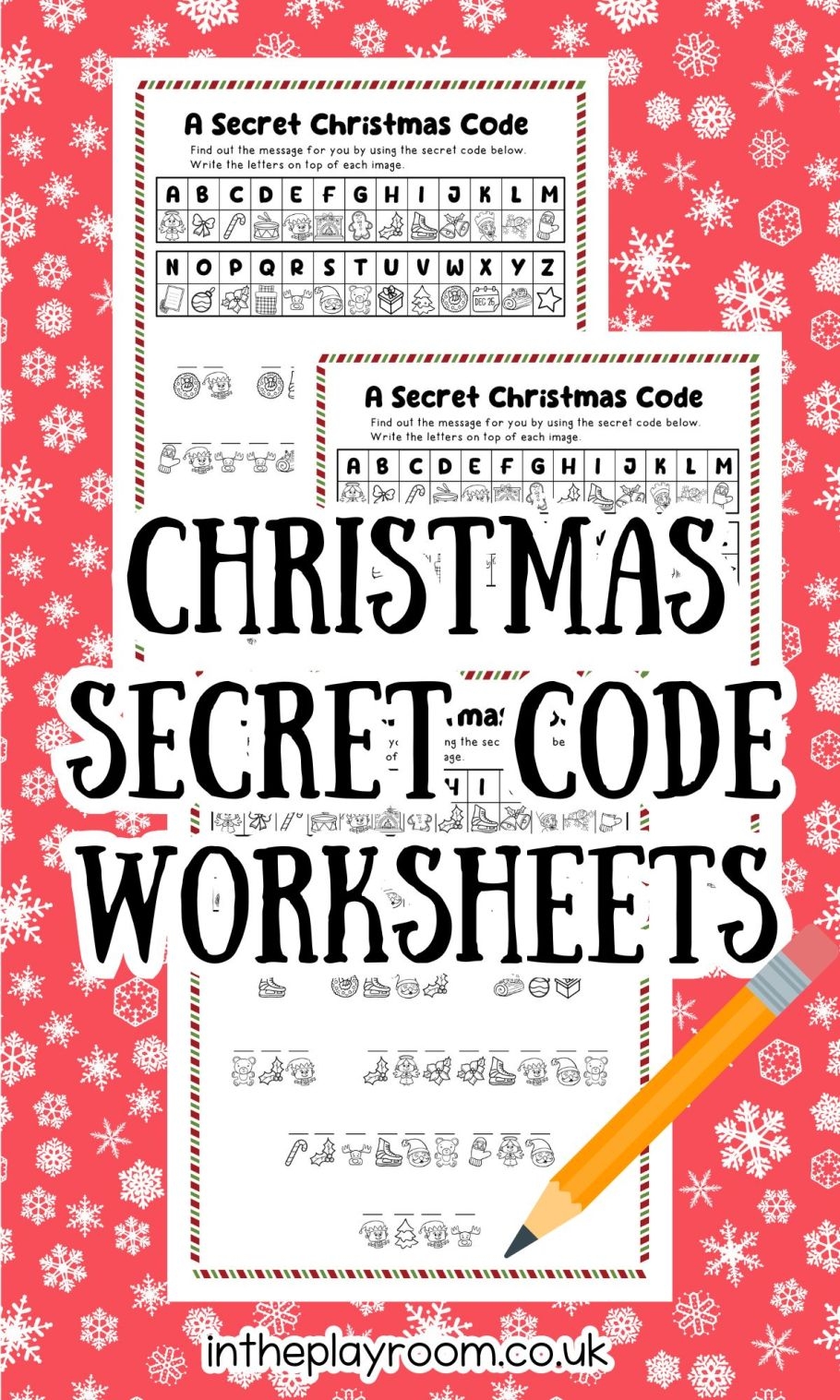 Christmas Secret Code Worksheet Free Printable Growing Play