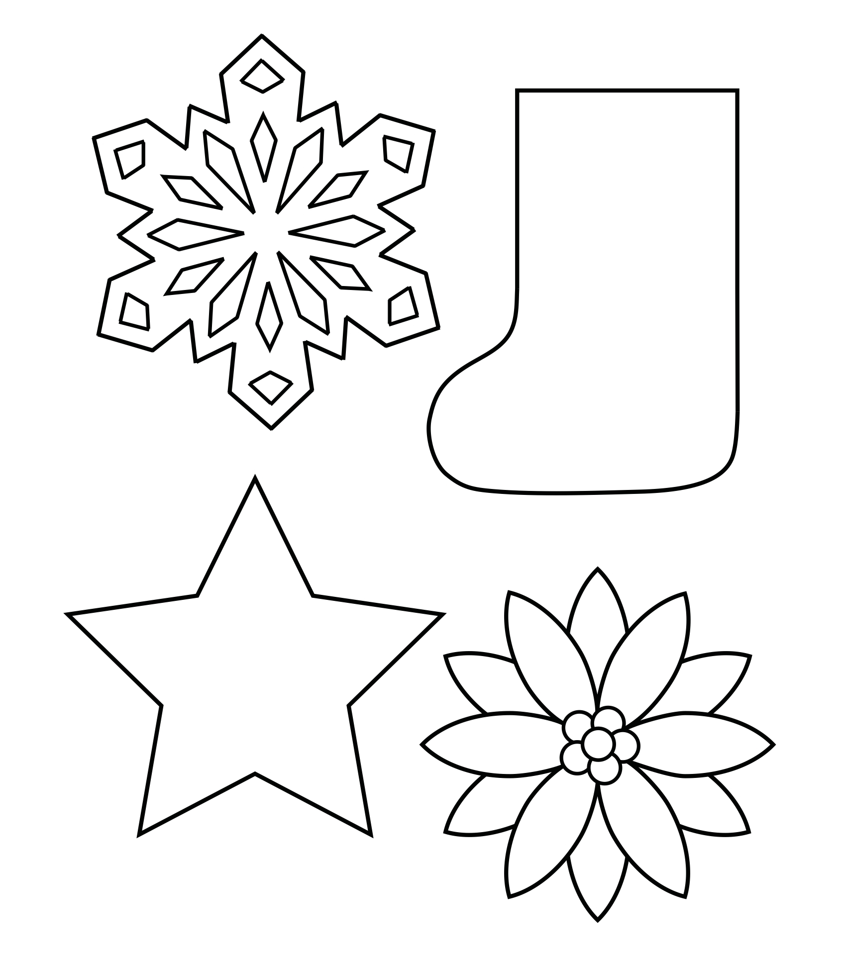 free printable christmas shapes templates