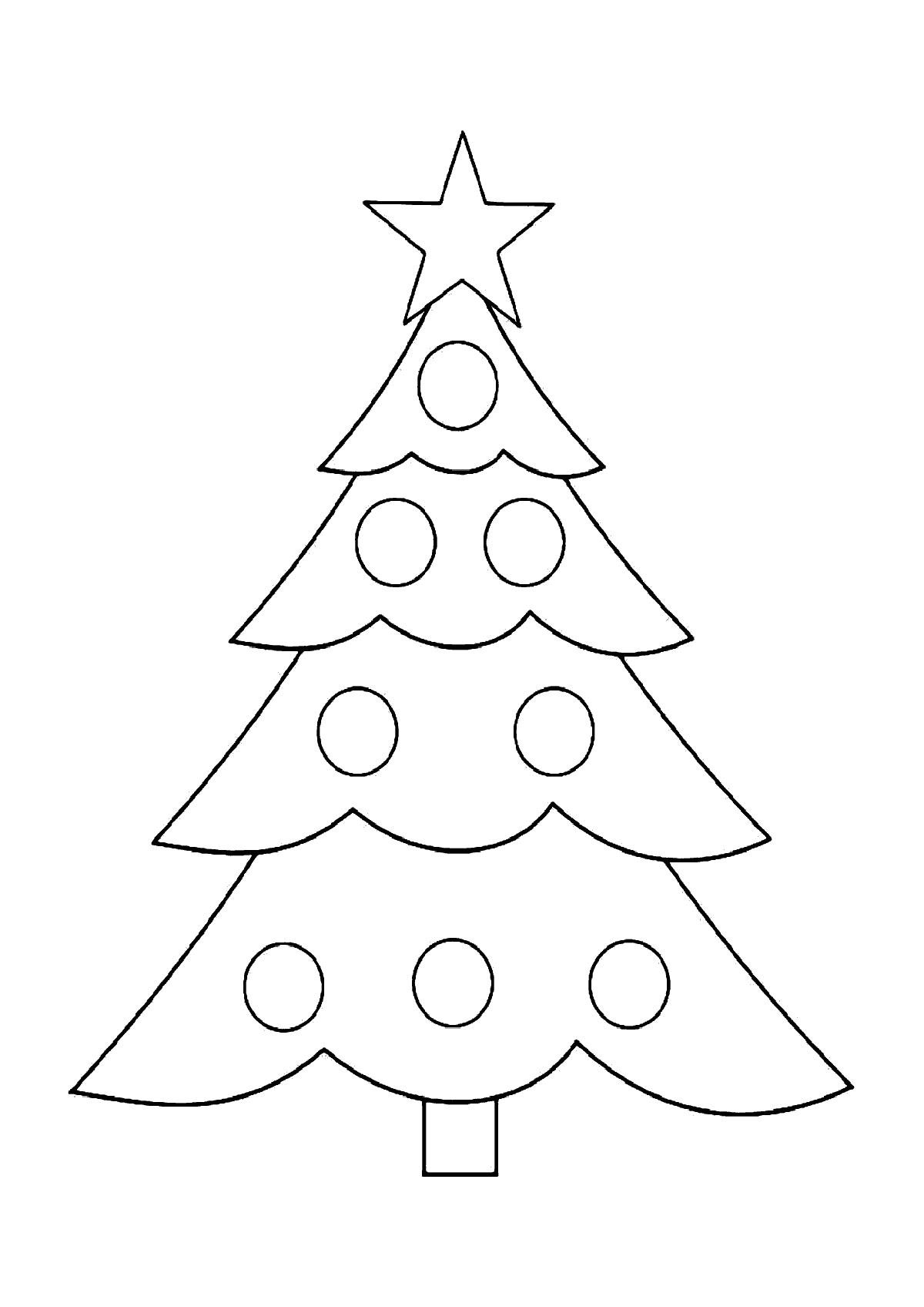 tree coloring pages free