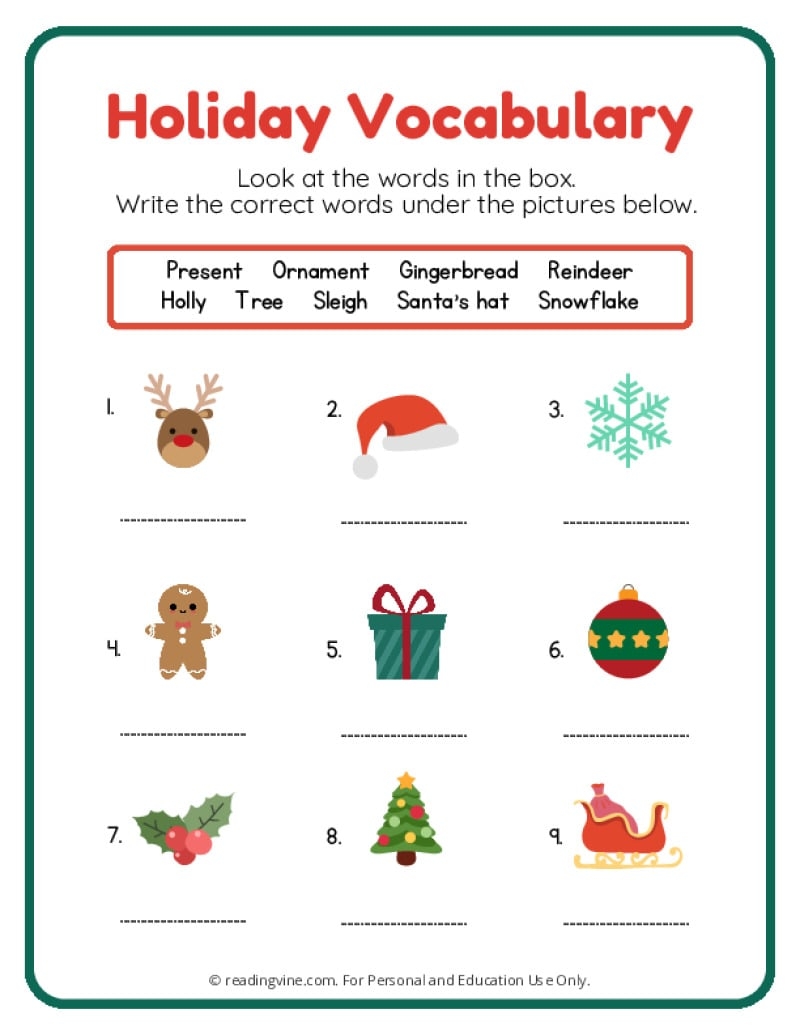 free printable christmas worksheet activities