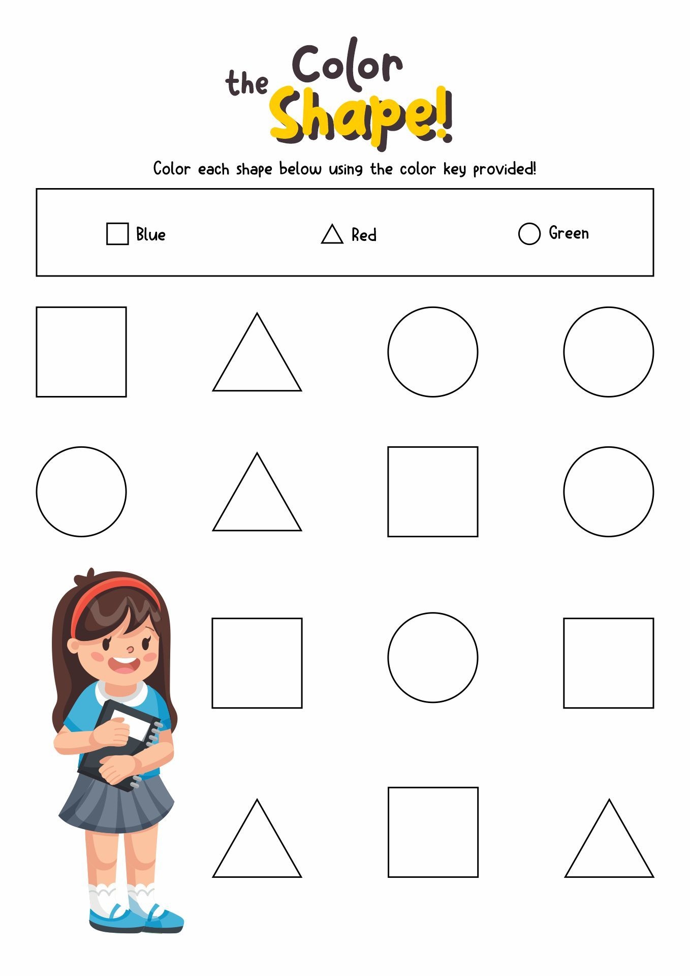 Circle Square Triangle Rectangle Shape Worksheet Shapes Worksheet