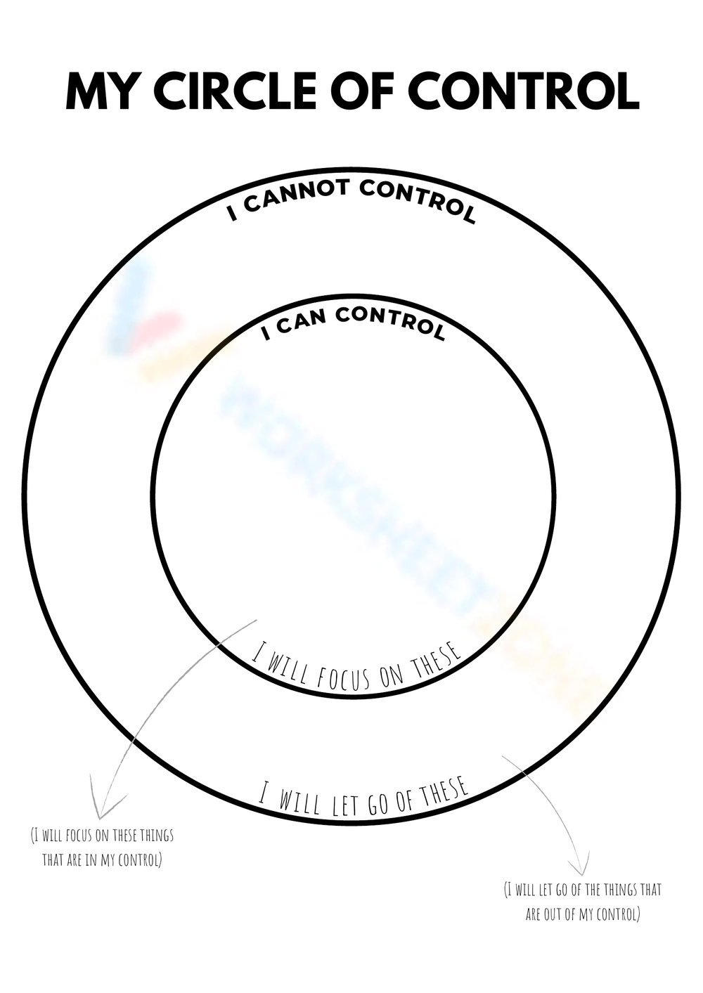 Circles Of Control Worksheet 2 Ethan Carter Circle Of Control
