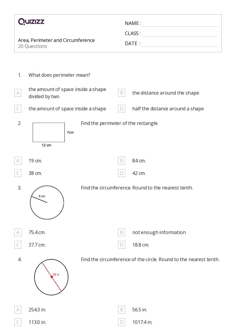 circles and circumference worksheet