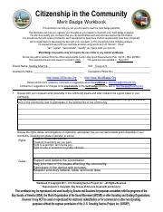 citizen in the community worksheet