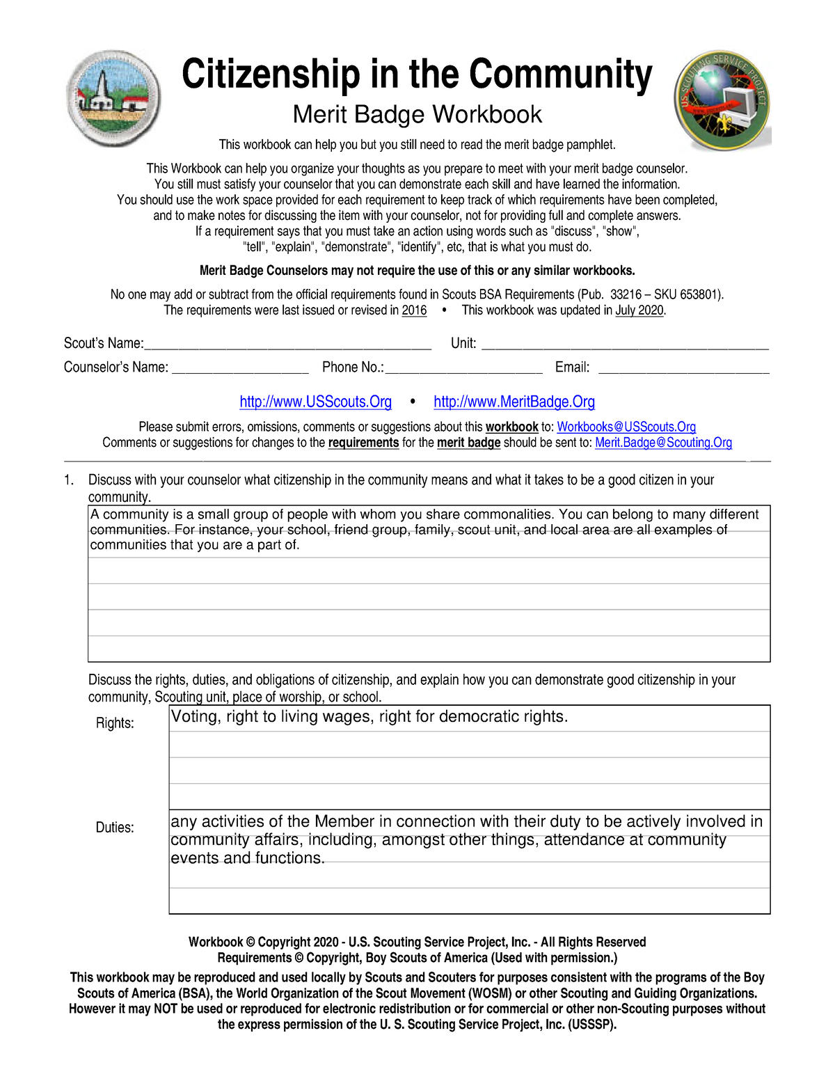Citizenship In The Community This Workbook Can Help You Organize 
