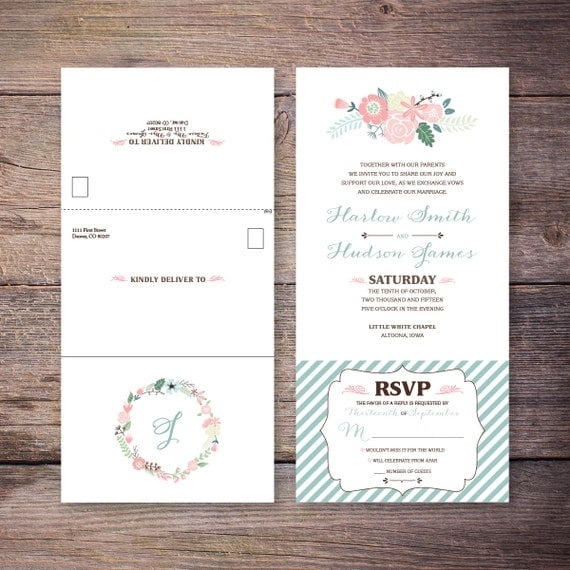 seal and send wedding invitations template