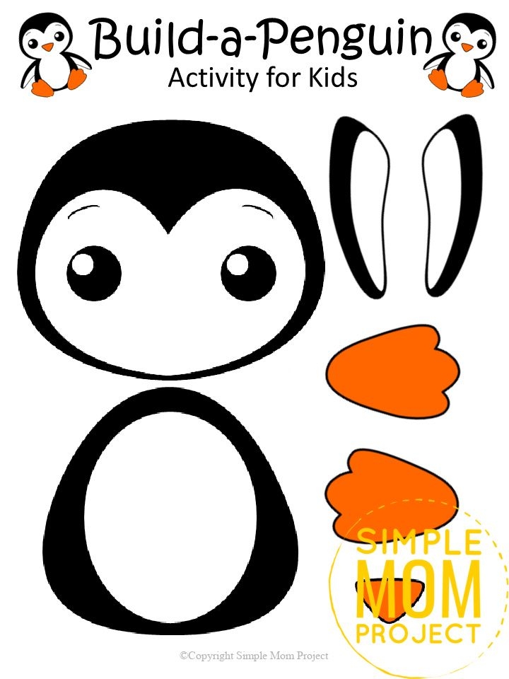 Click Now To Print Your Free Craft Penguin Template To Make This Cute