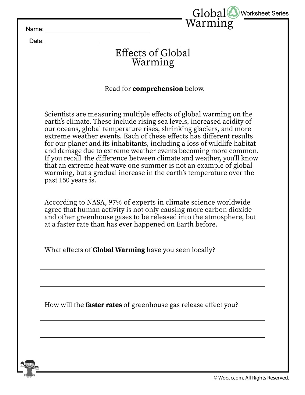 Climate Change Printable Worksheets Printable Worksheets