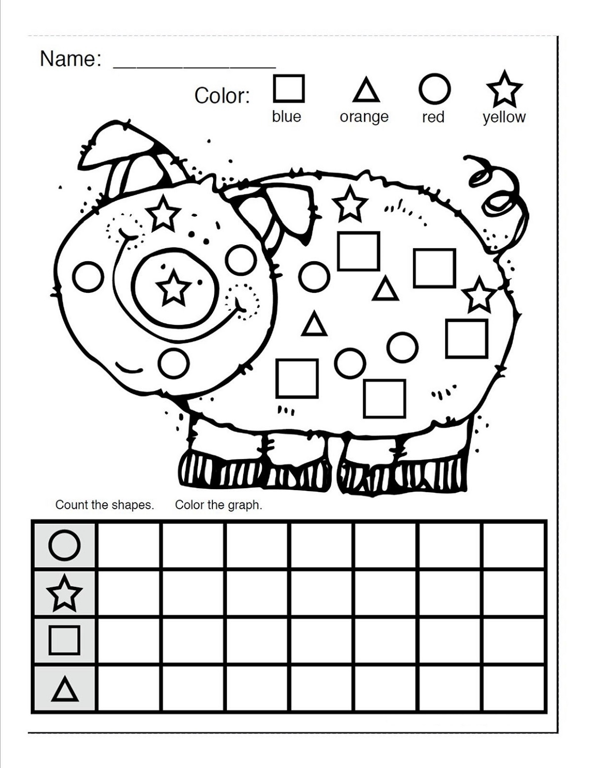 color the shape worksheet