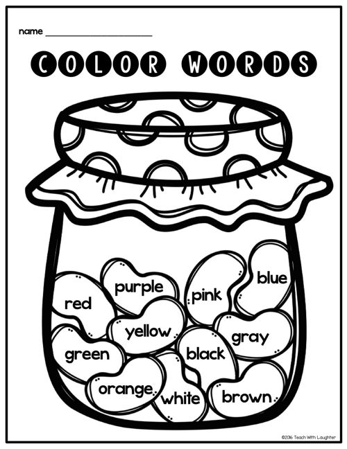 color by word worksheet