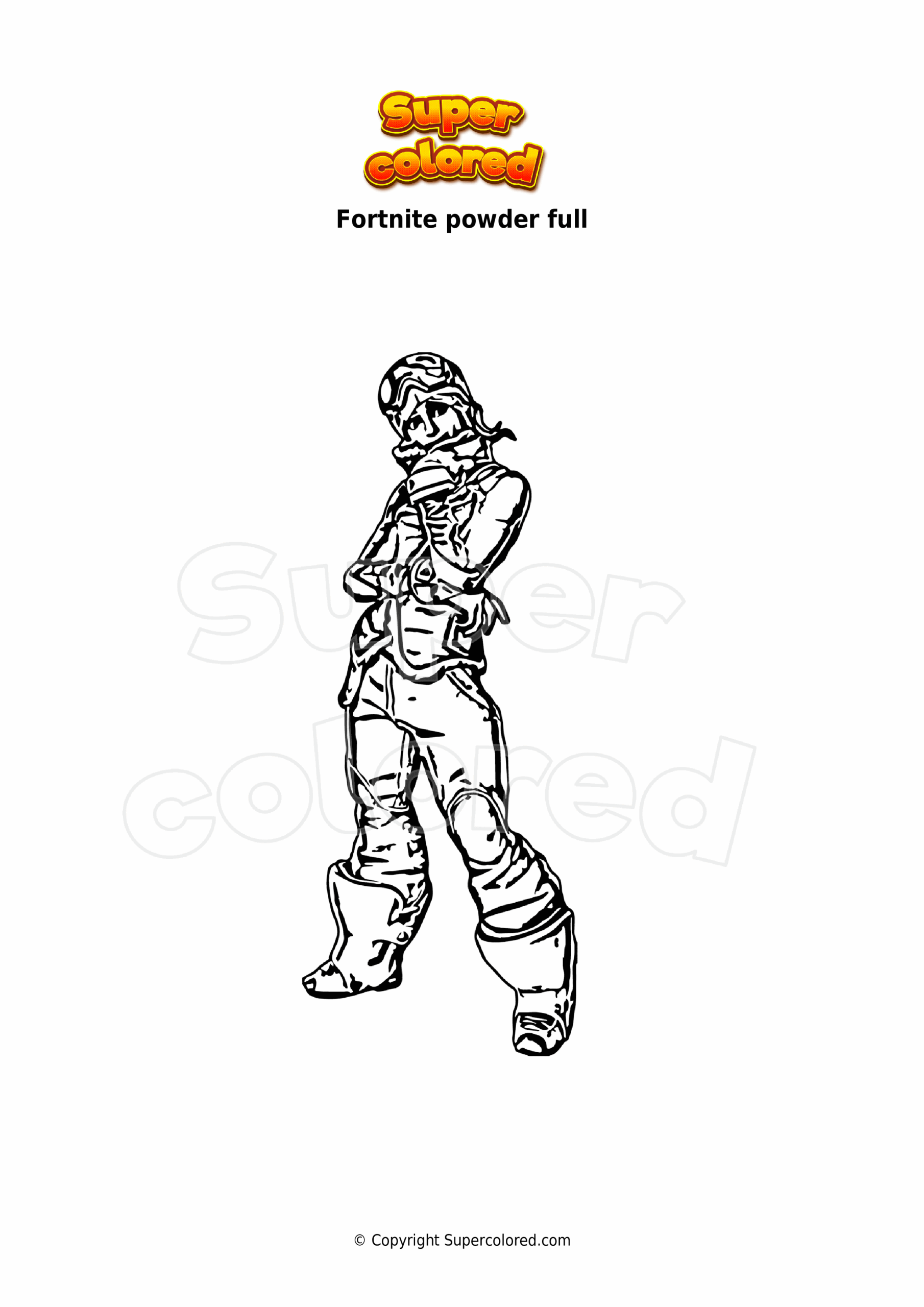 Coloring Page Fortnite Sash Sergeant Supercolored