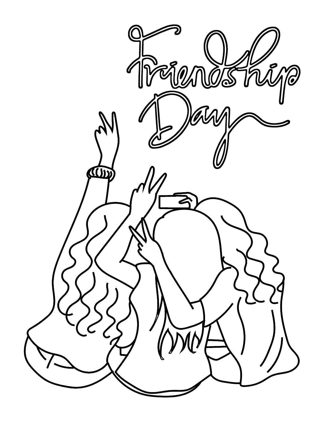 free friendship coloring pages