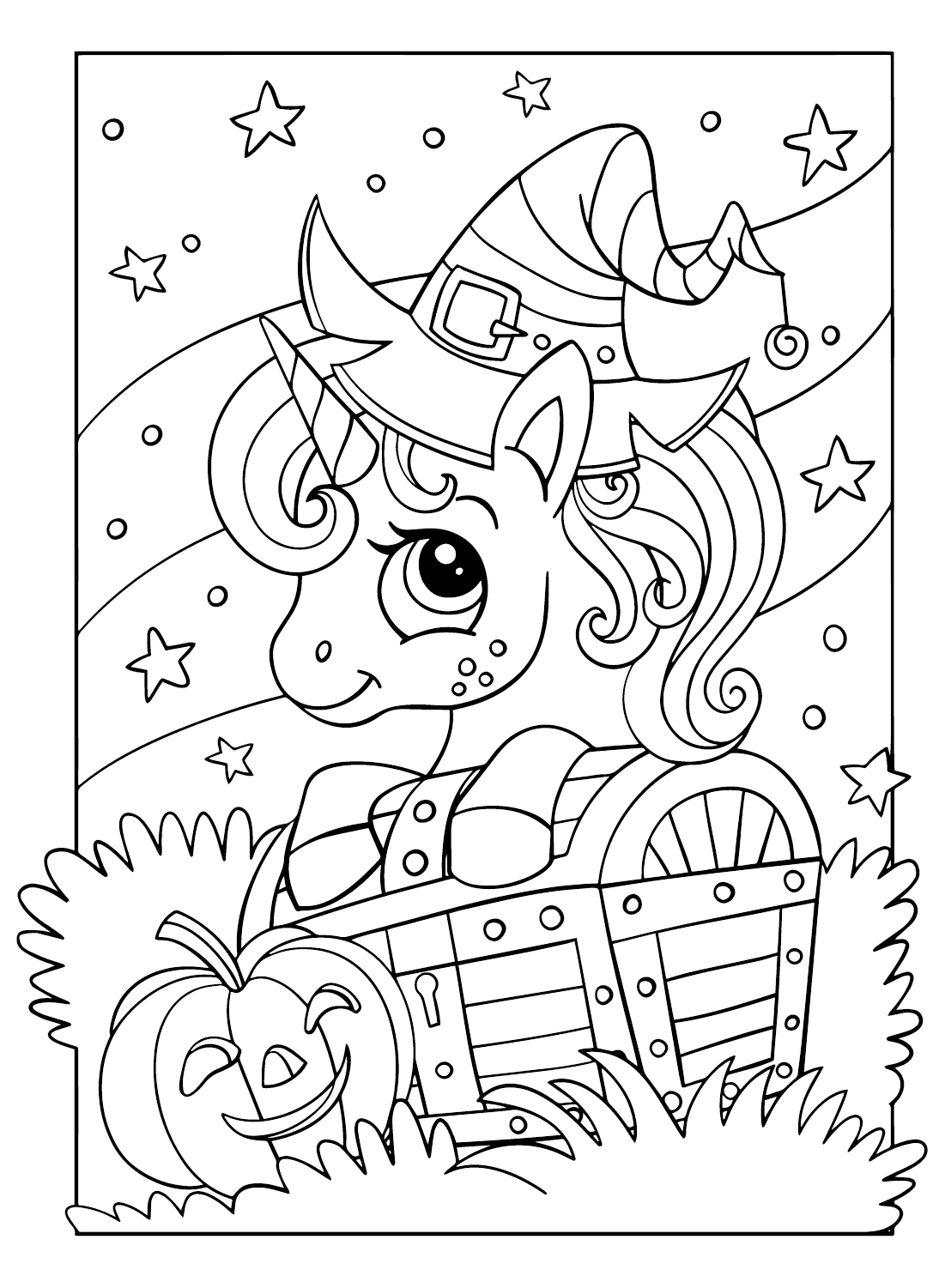 unicorn coloring page free printable