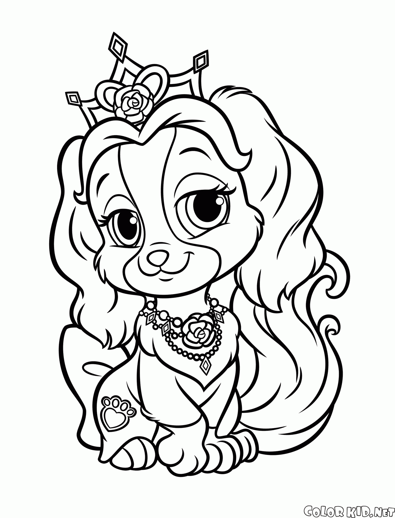 Coloring Page Puppy Little